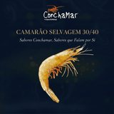 Camarão 30/40 Congelado Penaeus Indicus Embalagem 2KG